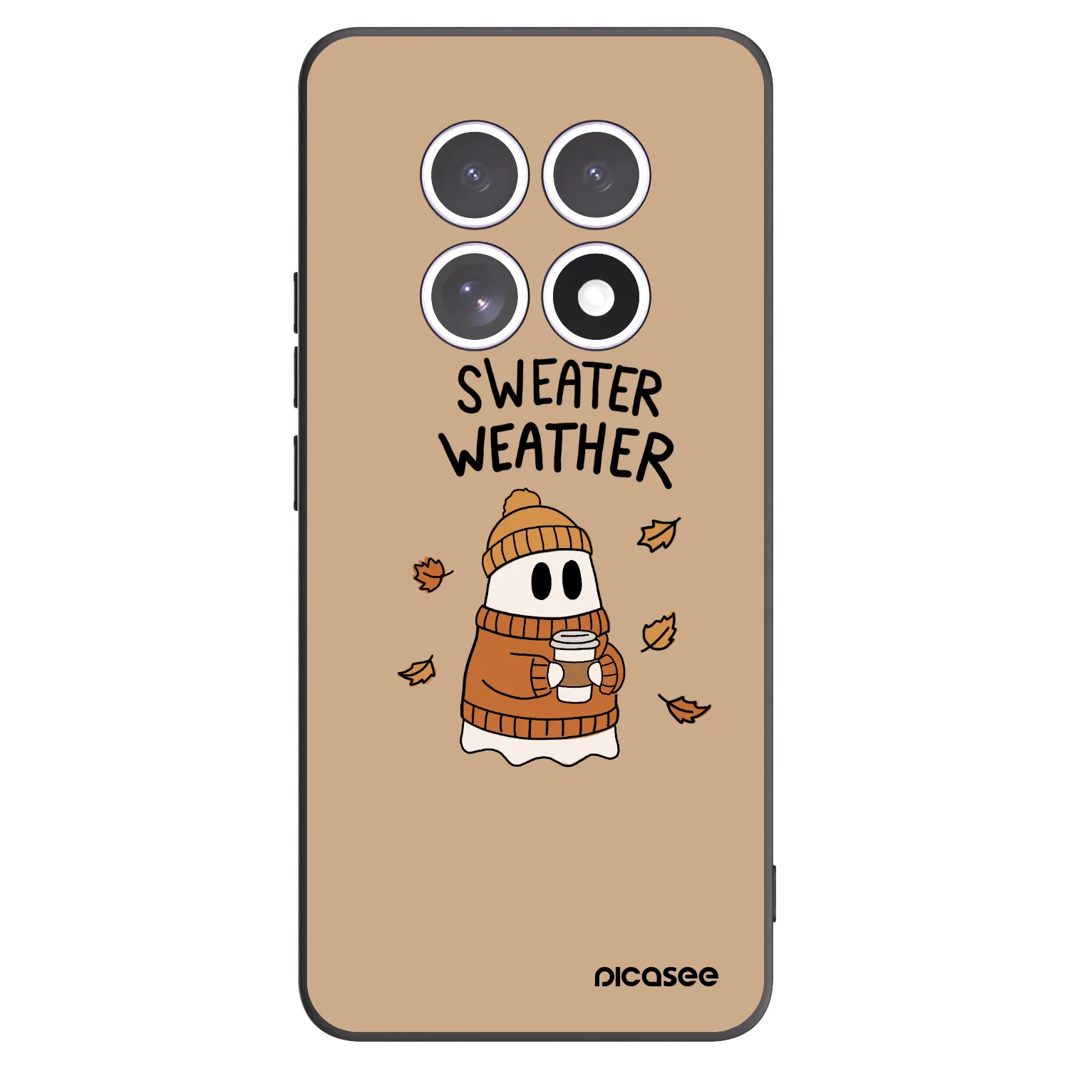 Picasee Μαύρη θήκη σιλικόνης για Xiaomi Redmi Note 15 5G - Sweater ghost