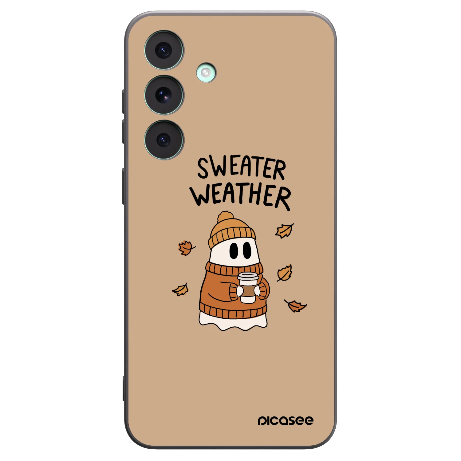 Picasee Μαύρη θήκη σιλικόνης για Samsung Galaxy S26 FE - Sweater ghost