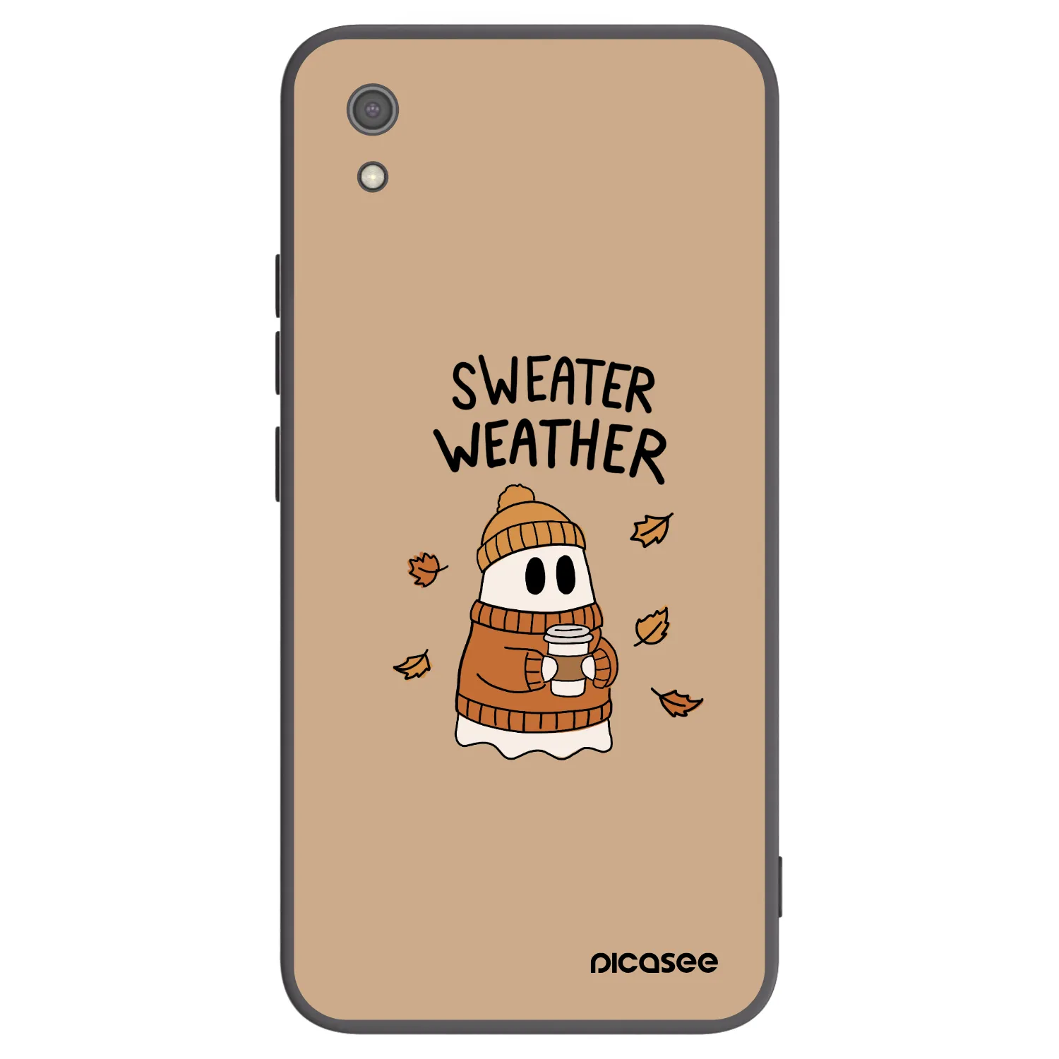 Picasee Μαύρη θήκη σιλικόνης για Xiaomi Redmi 7A - Sweater ghost