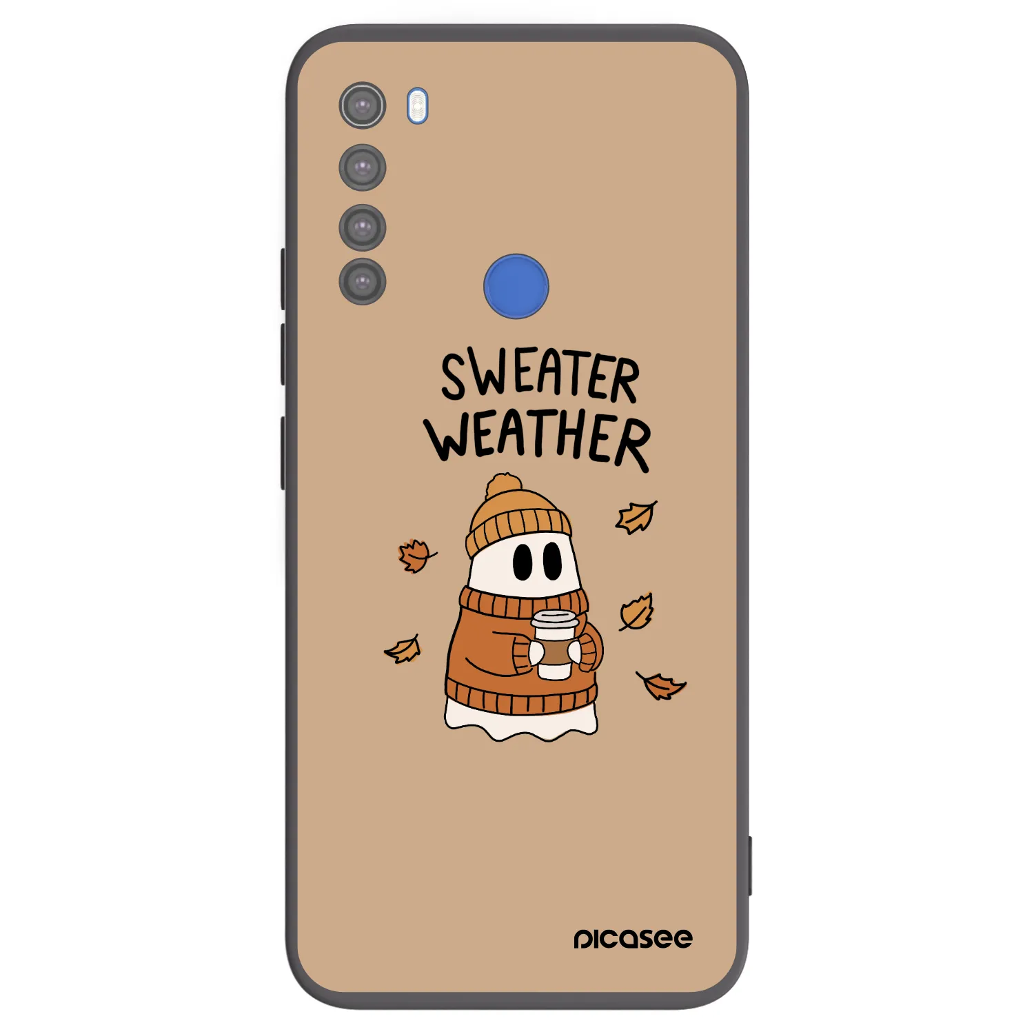 Picasee Μαύρη θήκη σιλικόνης για Xiaomi Redmi Note 8T - Sweater ghost