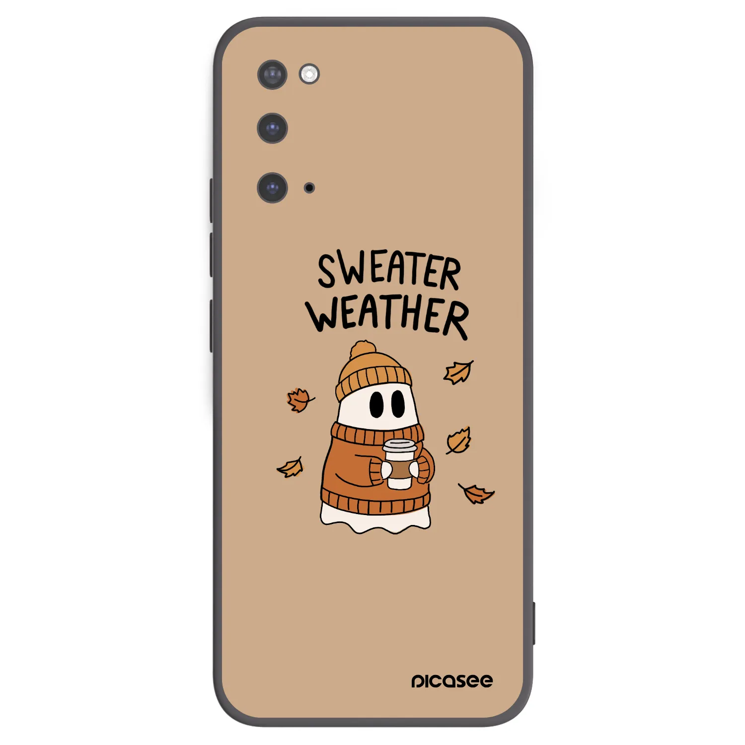 Picasee Μαύρη θήκη σιλικόνης για Samsung Galaxy S20 G980F - Sweater ghost