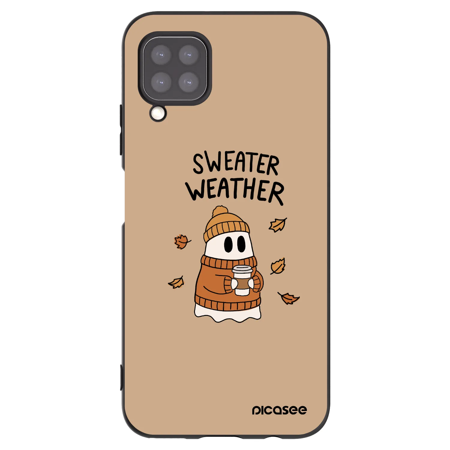 Picasee Μαύρη θήκη σιλικόνης για Huawei P40 Lite - Sweater ghost