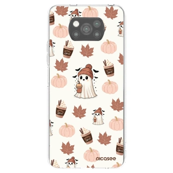 Picasee Μαύρη θήκη σιλικόνης για Xiaomi Poco X3 - Pumpkin spice
