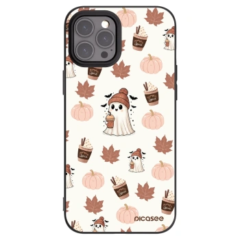 Picasee Μαύρη θήκη σιλικόνης για Apple iPhone 12 Pro Max - Pumpkin spice