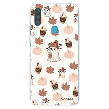Picasee διαφανής θήκη σιλικόνης Samsung Galaxy M11 - Pumpkin spice