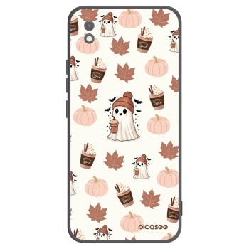 Picasee Μαύρη θήκη σιλικόνης για Xiaomi Redmi 9AT - Pumpkin spice