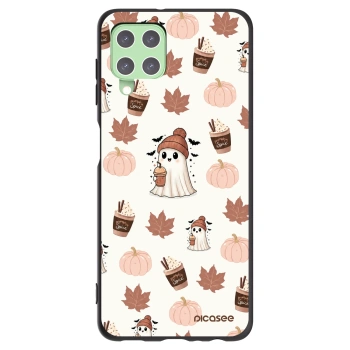 Picasee Μαύρη θήκη σιλικόνης για Samsung Galaxy A22 A225F 4G - Pumpkin spice