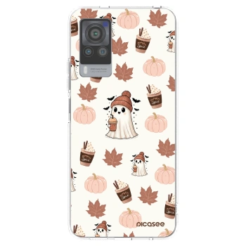 Picasee διαφανής θήκη σιλικόνης Vivo X60 Pro 5G - Pumpkin spice