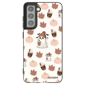 Picasee Μαύρη θήκη σιλικόνης για Samsung Galaxy S21 FE 5G - Pumpkin spice