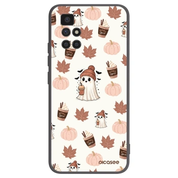 Picasee Μαύρη θήκη σιλικόνης για Xiaomi Redmi 10 (2022) - Pumpkin spice