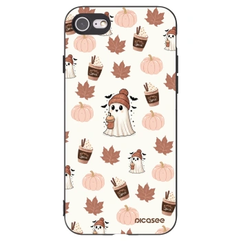 Picasee Μαύρη θήκη σιλικόνης για Apple iPhone 8 - Pumpkin spice