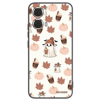 Picasee Μαύρη θήκη σιλικόνης για Motorola Moto G85 - Pumpkin spice