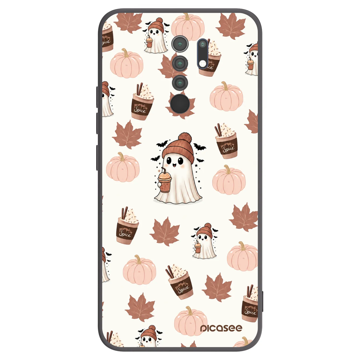 Picasee Μαύρη θήκη σιλικόνης για Xiaomi Redmi 9 - Pumpkin spice
