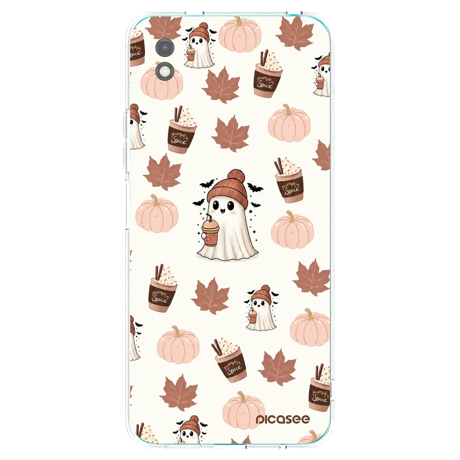 Picasee Μαύρη θήκη σιλικόνης για Xiaomi Redmi 9A - Pumpkin spice