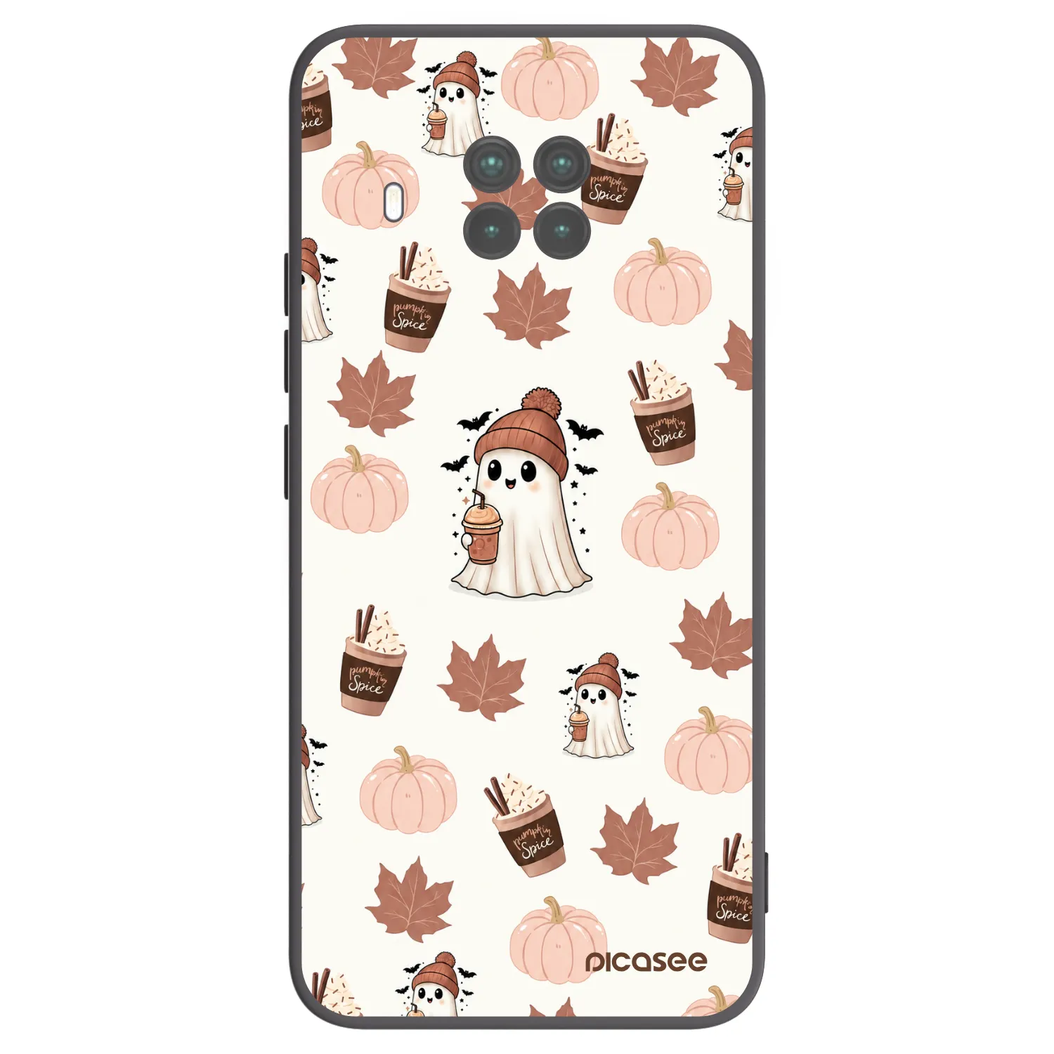 Picasee Μαύρη θήκη σιλικόνης για Xiaomi Mi 10T Lite - Pumpkin spice