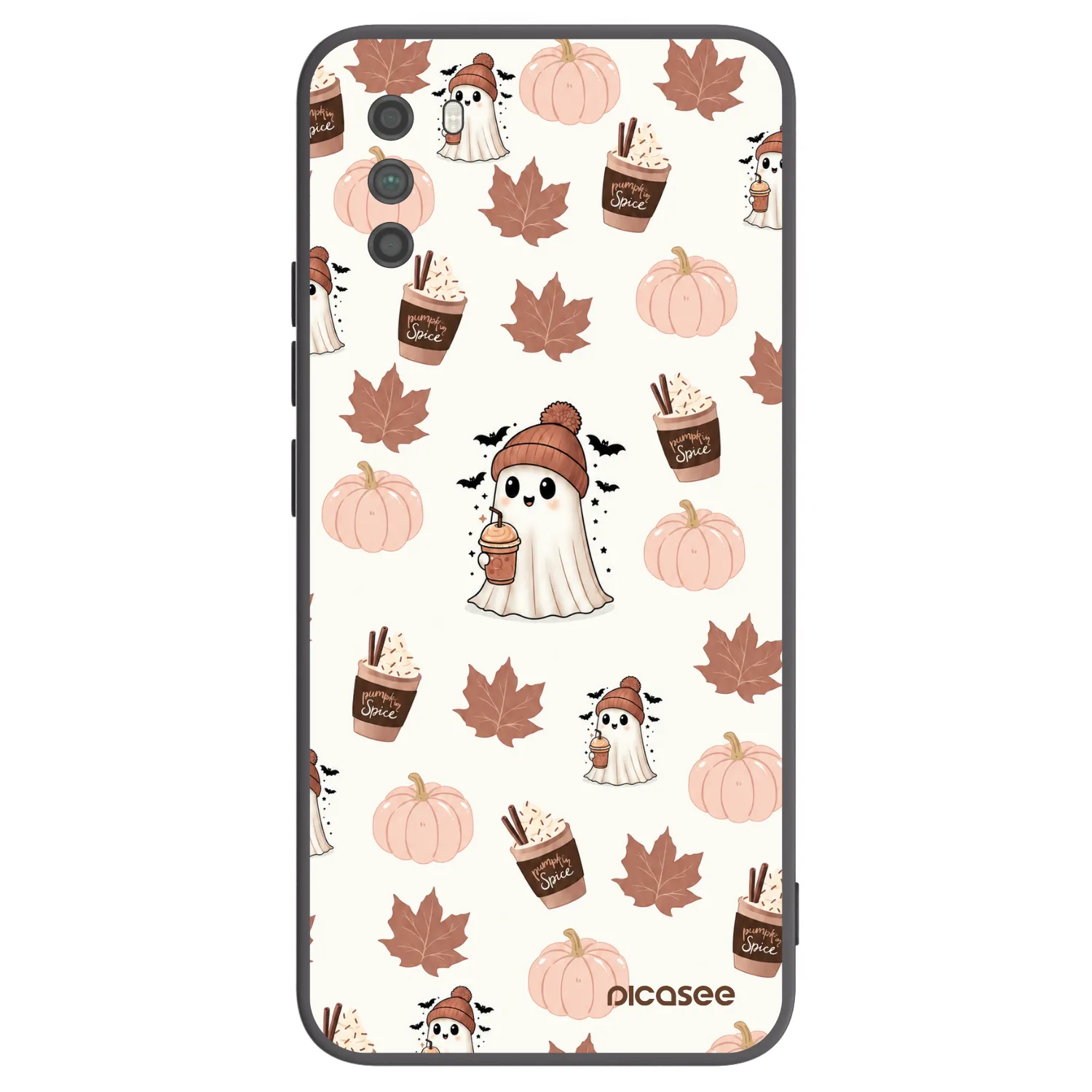 Picasee Μαύρη θήκη σιλικόνης για Xiaomi Poco M3 - Pumpkin spice
