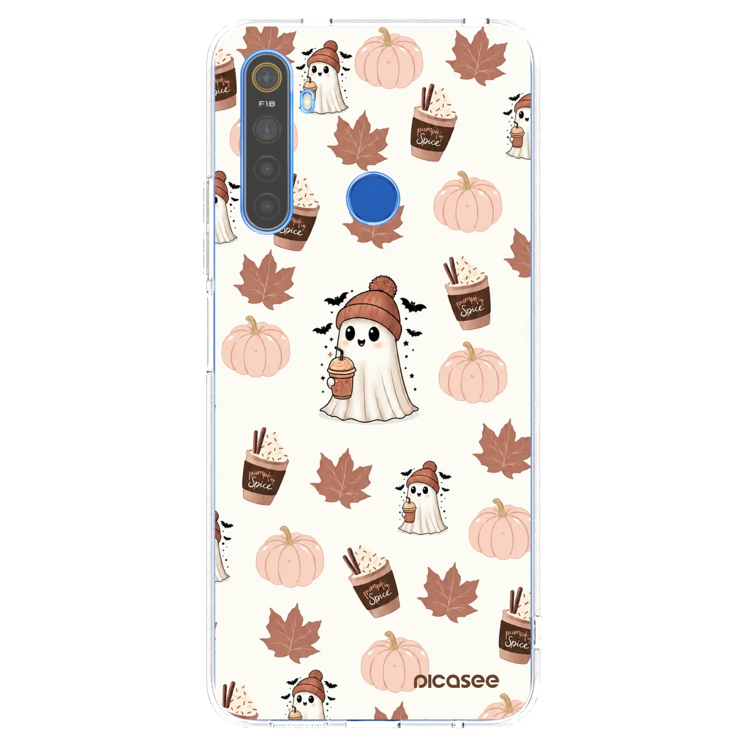 Picasee διαφανής θήκη σιλικόνης Realme 5 - Pumpkin spice