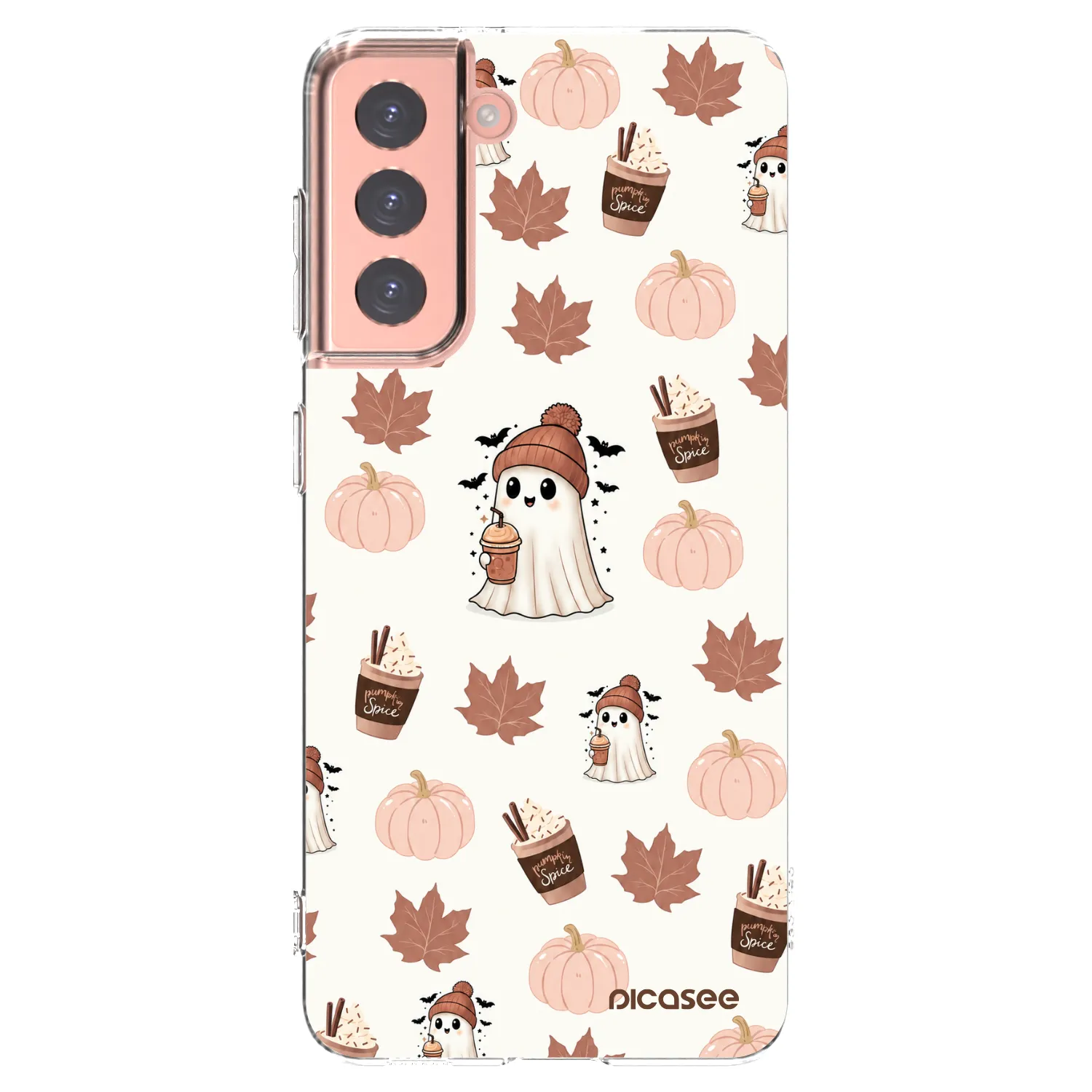 Picasee διαφανής θήκη σιλικόνης Samsung Galaxy S21 5G G991B - Pumpkin spice