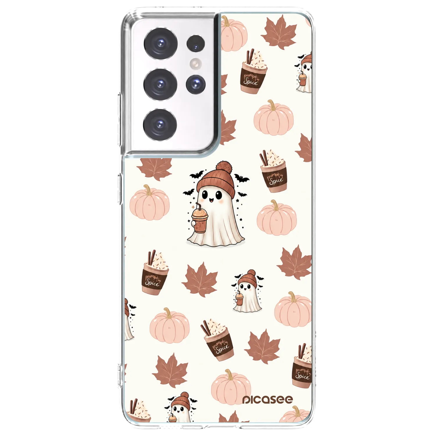Picasee διαφανής θήκη σιλικόνης Samsung Galaxy S21 Ultra 5G G998B - Pumpkin spice