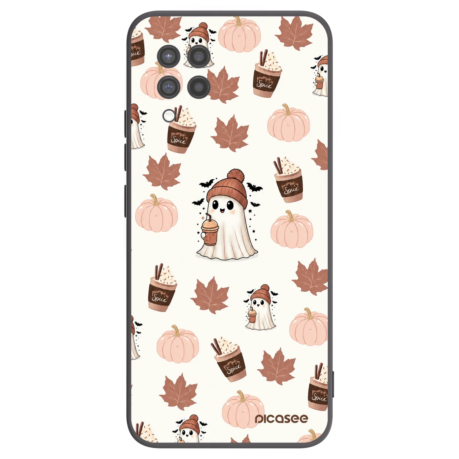 Picasee Μαύρη θήκη σιλικόνης για Samsung Galaxy A42 A426B - Pumpkin spice
