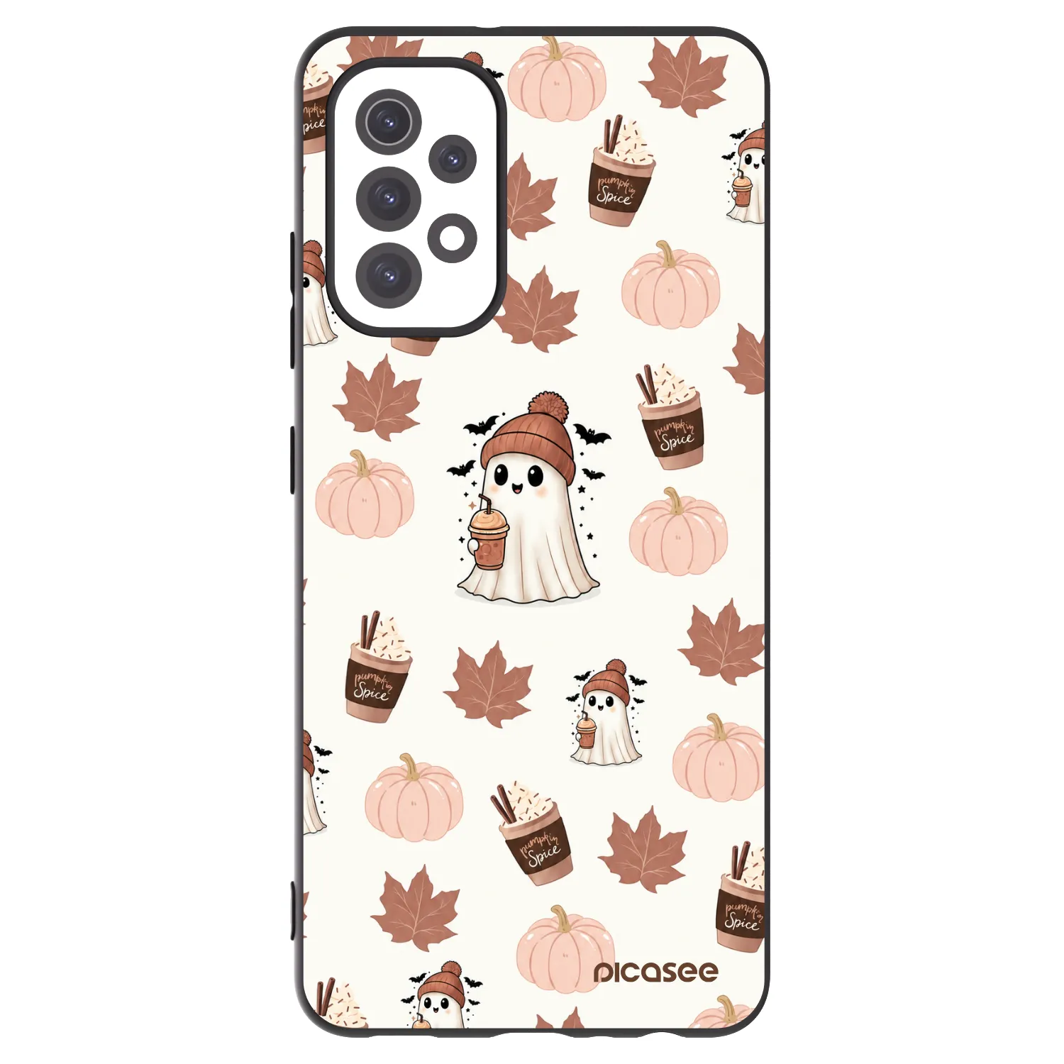 Picasee Μαύρη θήκη σιλικόνης για Samsung Galaxy A32 5G A326B - Pumpkin spice
