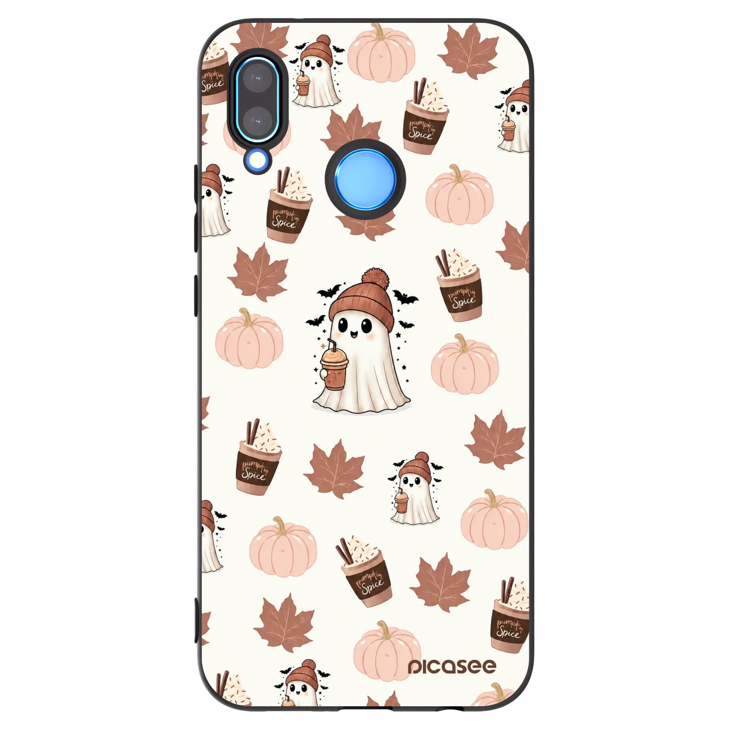 Picasee Μαύρη θήκη σιλικόνης για Huawei P20 Lite - Pumpkin spice