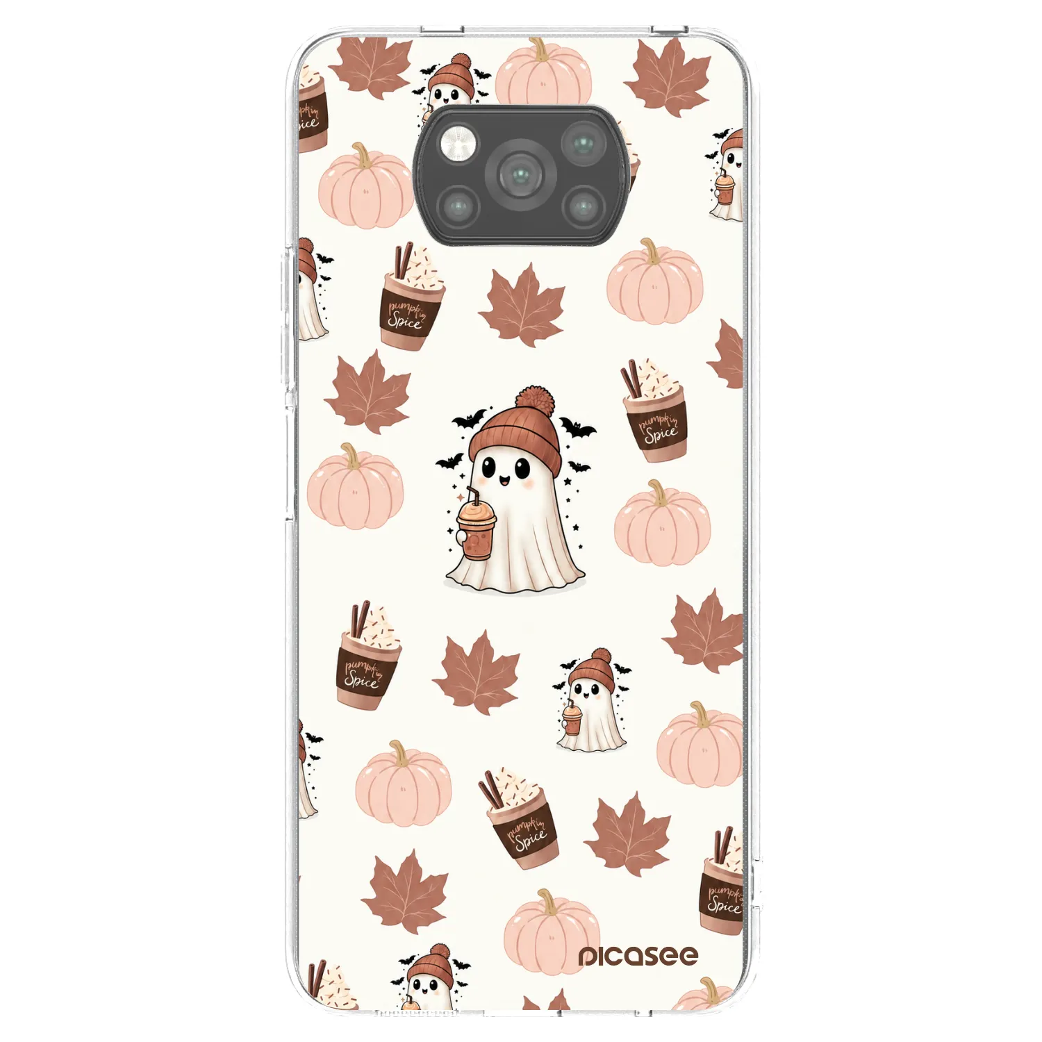Picasee Μαύρη θήκη σιλικόνης για Xiaomi Poco X3 Pro - Pumpkin spice