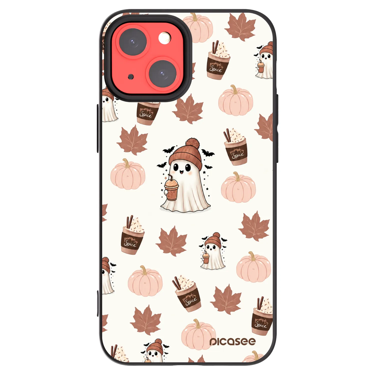 Picasee Μαύρη θήκη σιλικόνης για Apple iPhone 13 mini - Pumpkin spice
