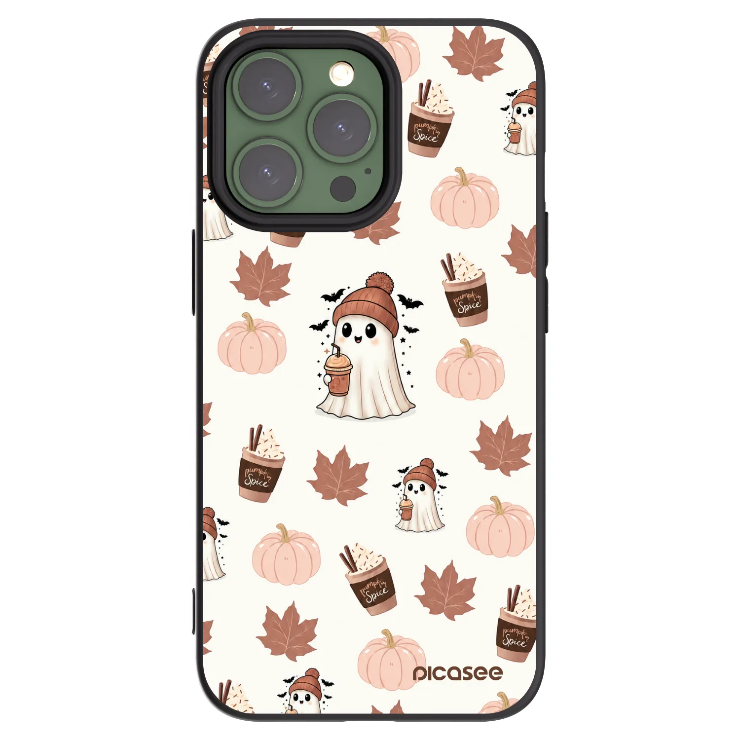 Picasee Μαύρη θήκη σιλικόνης για Apple iPhone 13 Pro - Pumpkin spice