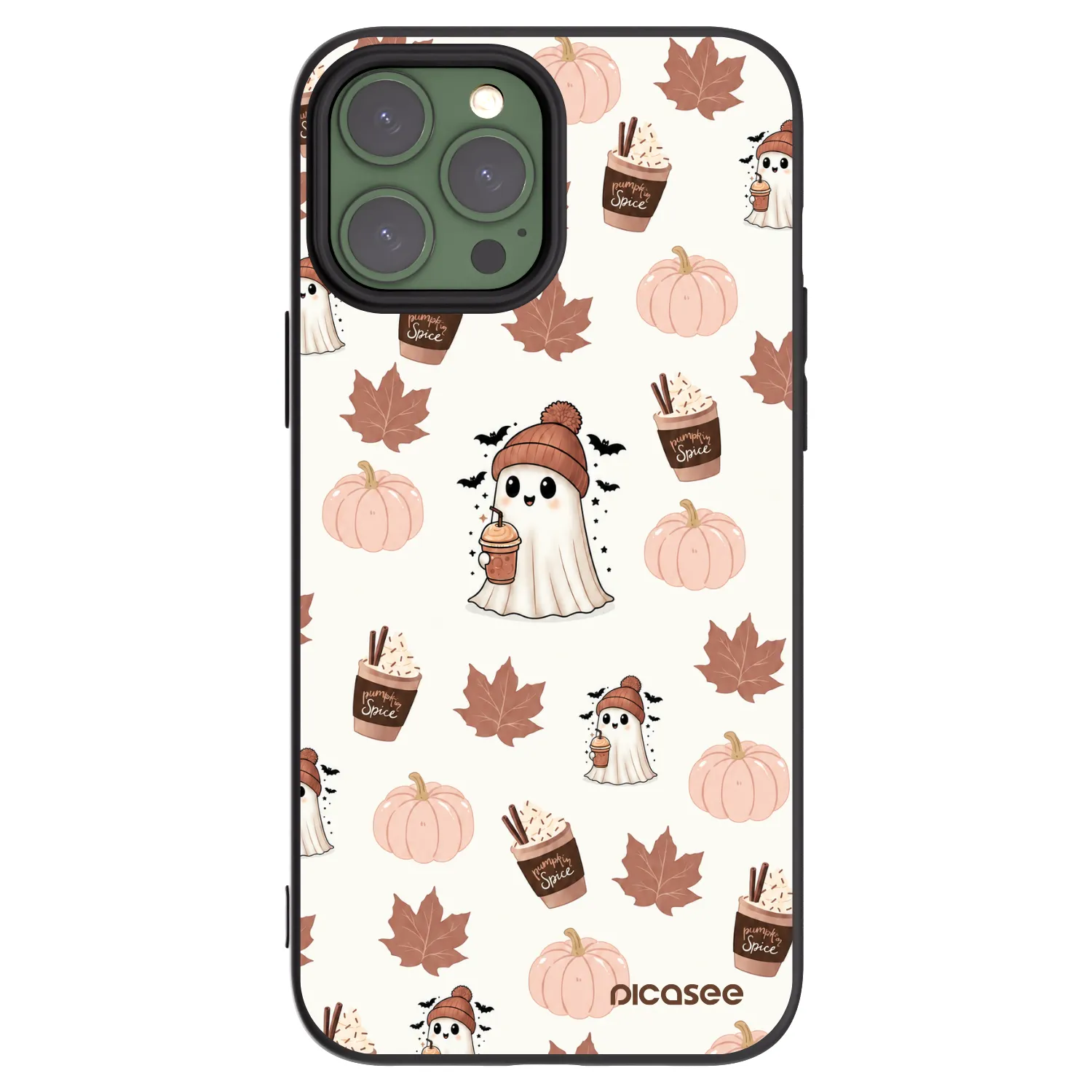 Picasee Μαύρη θήκη σιλικόνης για Apple iPhone 13 Pro Max - Pumpkin spice