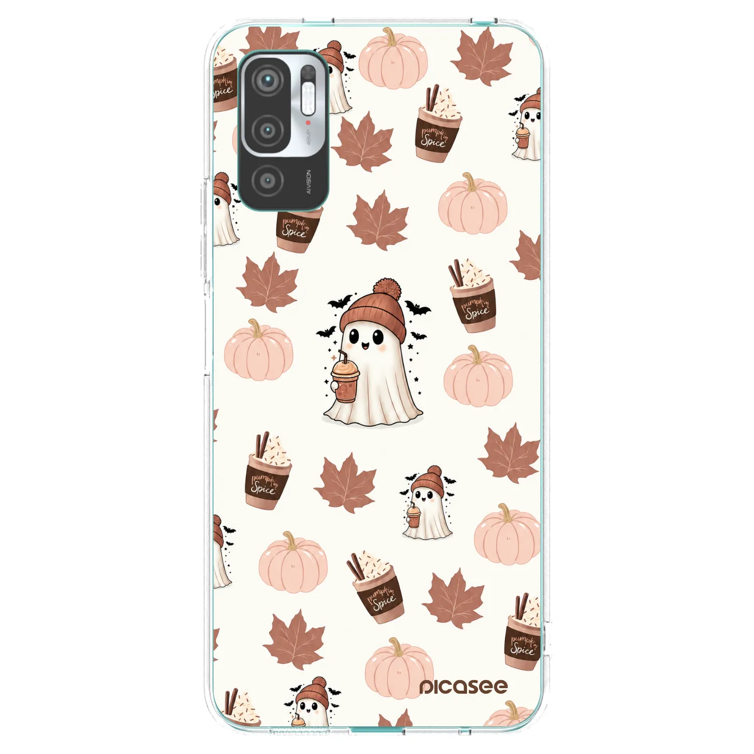 Picasee διαφανής θήκη σιλικόνης Xiaomi Redmi Note 10 5G - Pumpkin spice