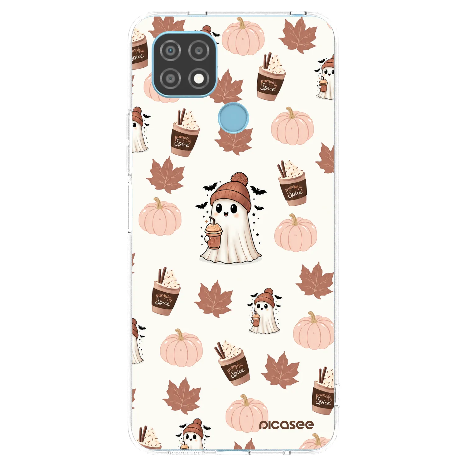 Picasee διαφανής θήκη σιλικόνης Realme C21 - Pumpkin spice