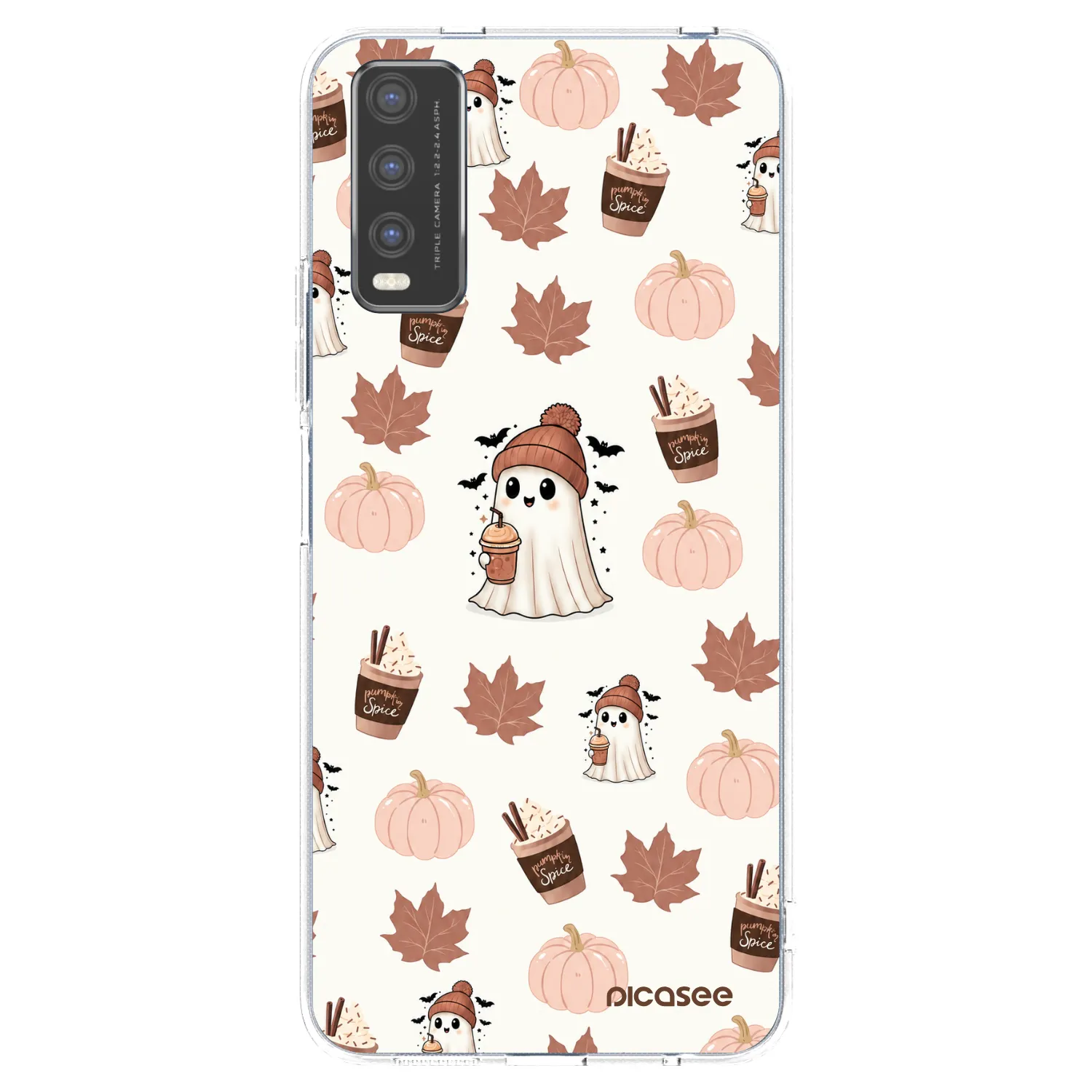 Picasee διαφανής θήκη σιλικόνης Vivo Y20s - Pumpkin spice