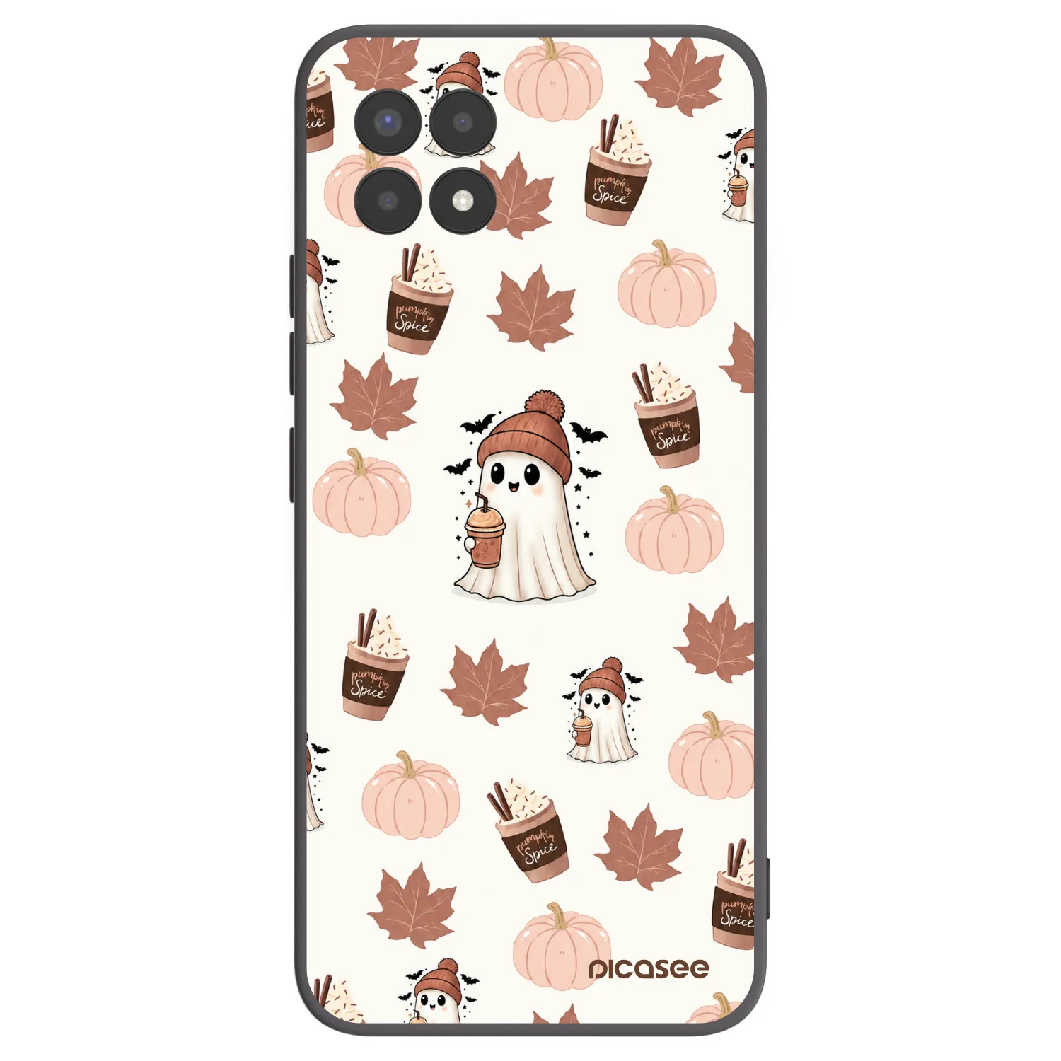 Picasee Μαύρη θήκη σιλικόνης για Realme 8i - Pumpkin spice