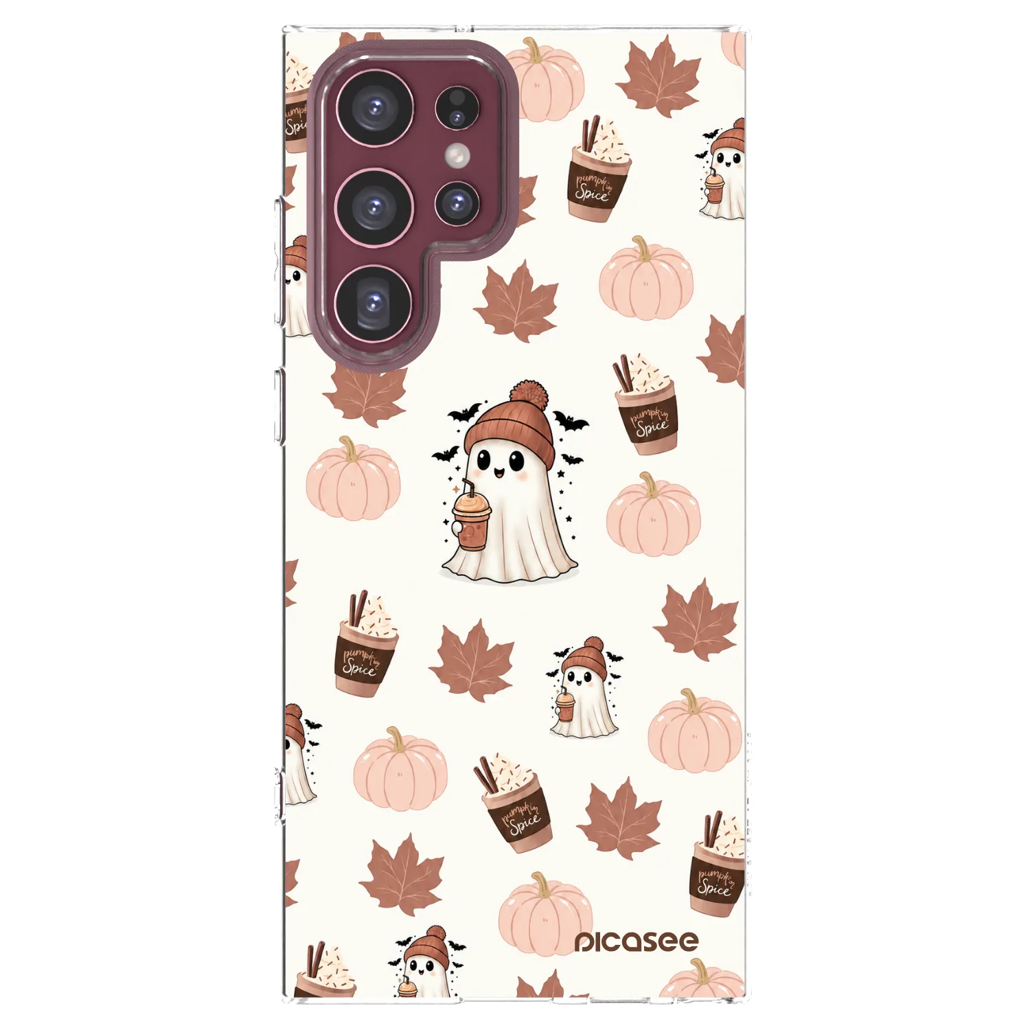 Picasee διαφανής θήκη σιλικόνης Samsung Galaxy S22 Ultra 5G - Pumpkin spice