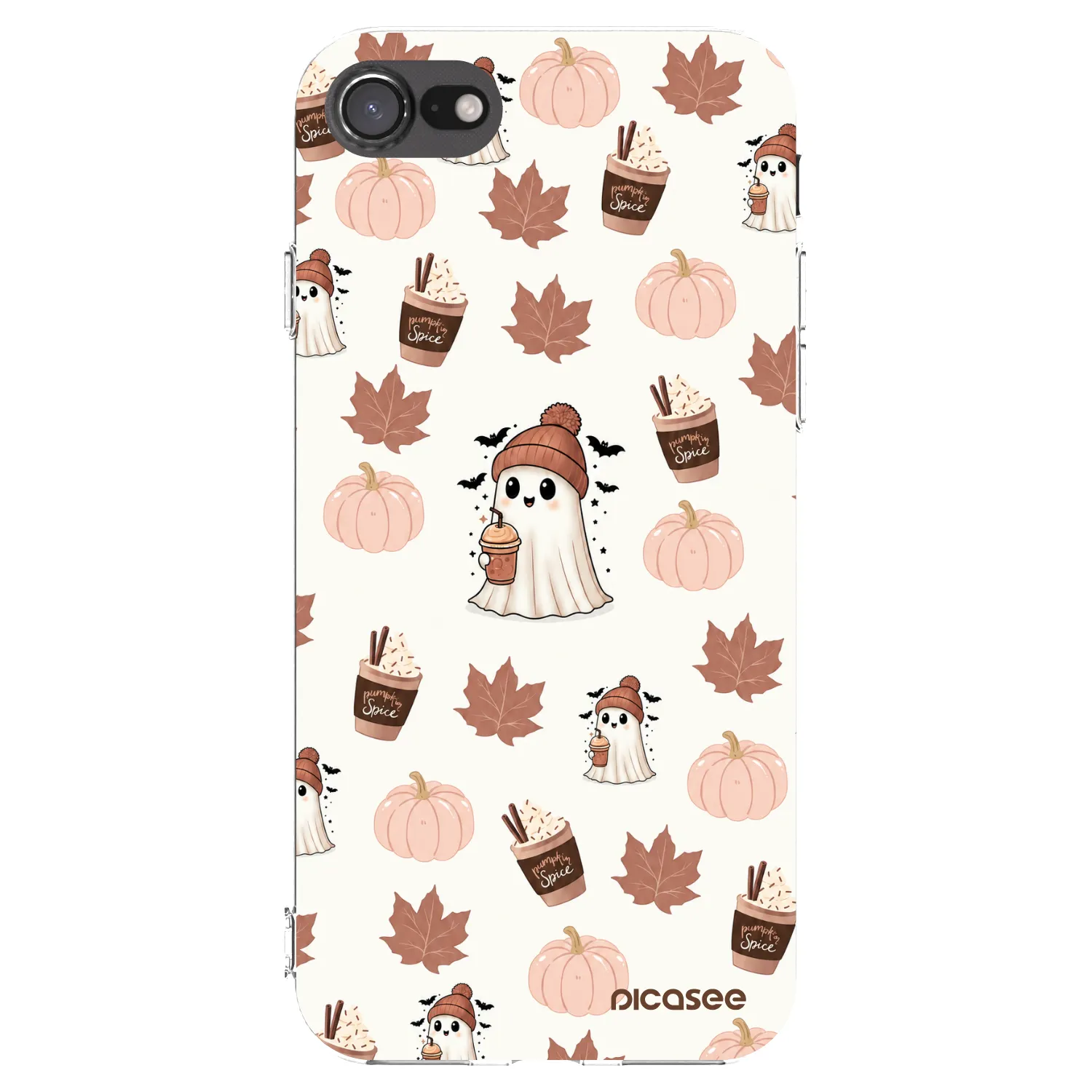 Picasee διαφανής θήκη σιλικόνης Apple iPhone SE 2022 - Pumpkin spice