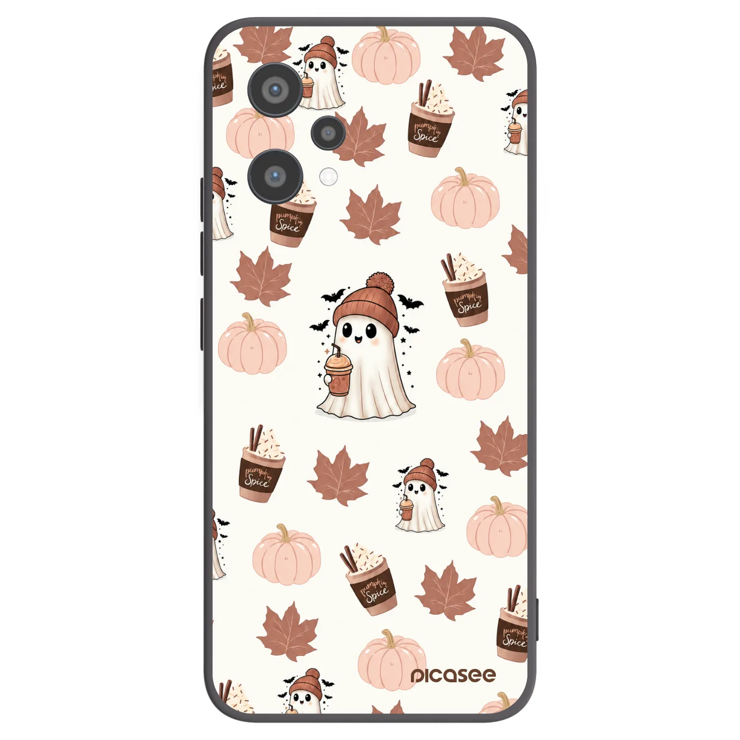 Picasee Μαύρη θήκη σιλικόνης για Realme 9 Pro 5G - Pumpkin spice