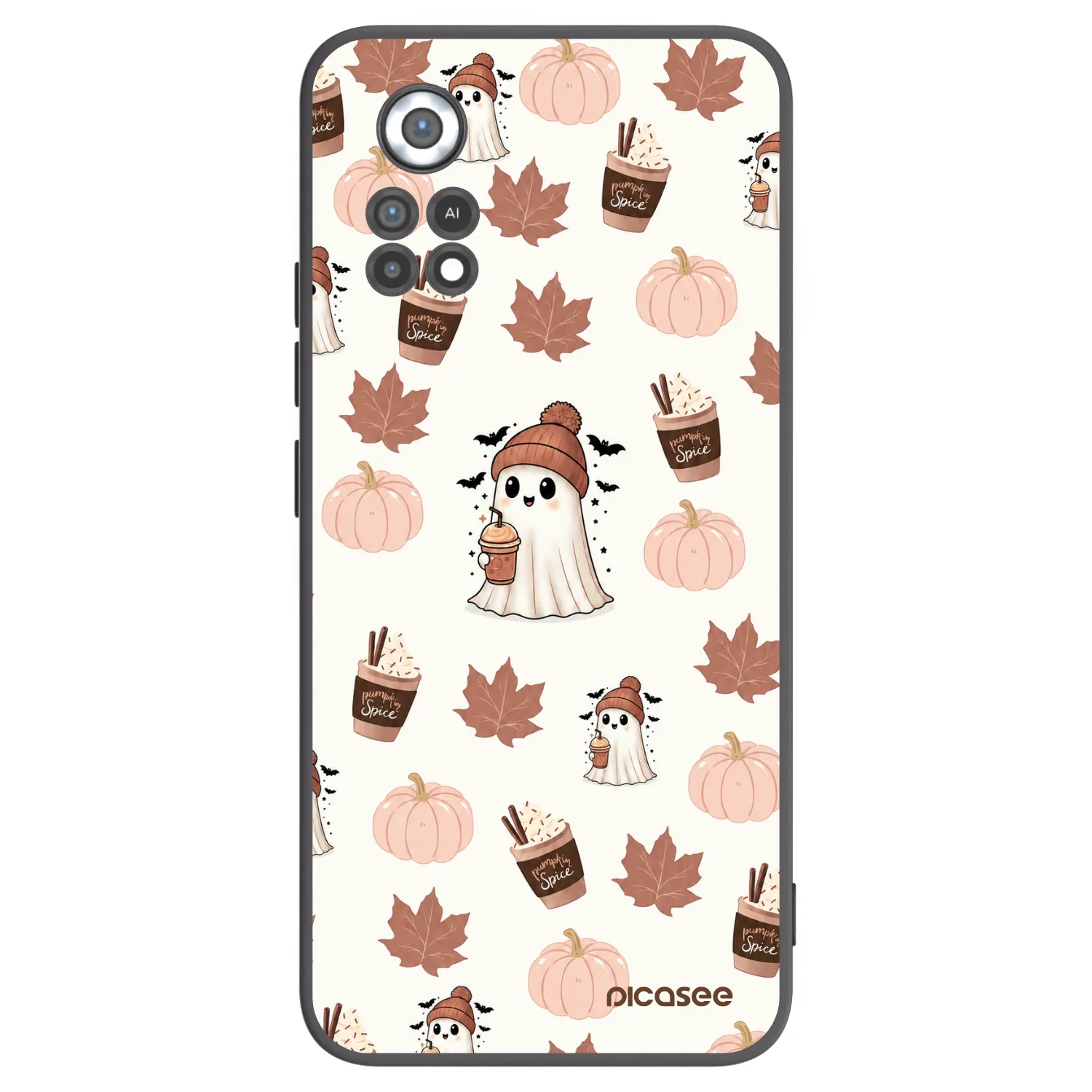 Picasee Μαύρη θήκη σιλικόνης για Xiaomi Poco X4 Pro 5G - Pumpkin spice