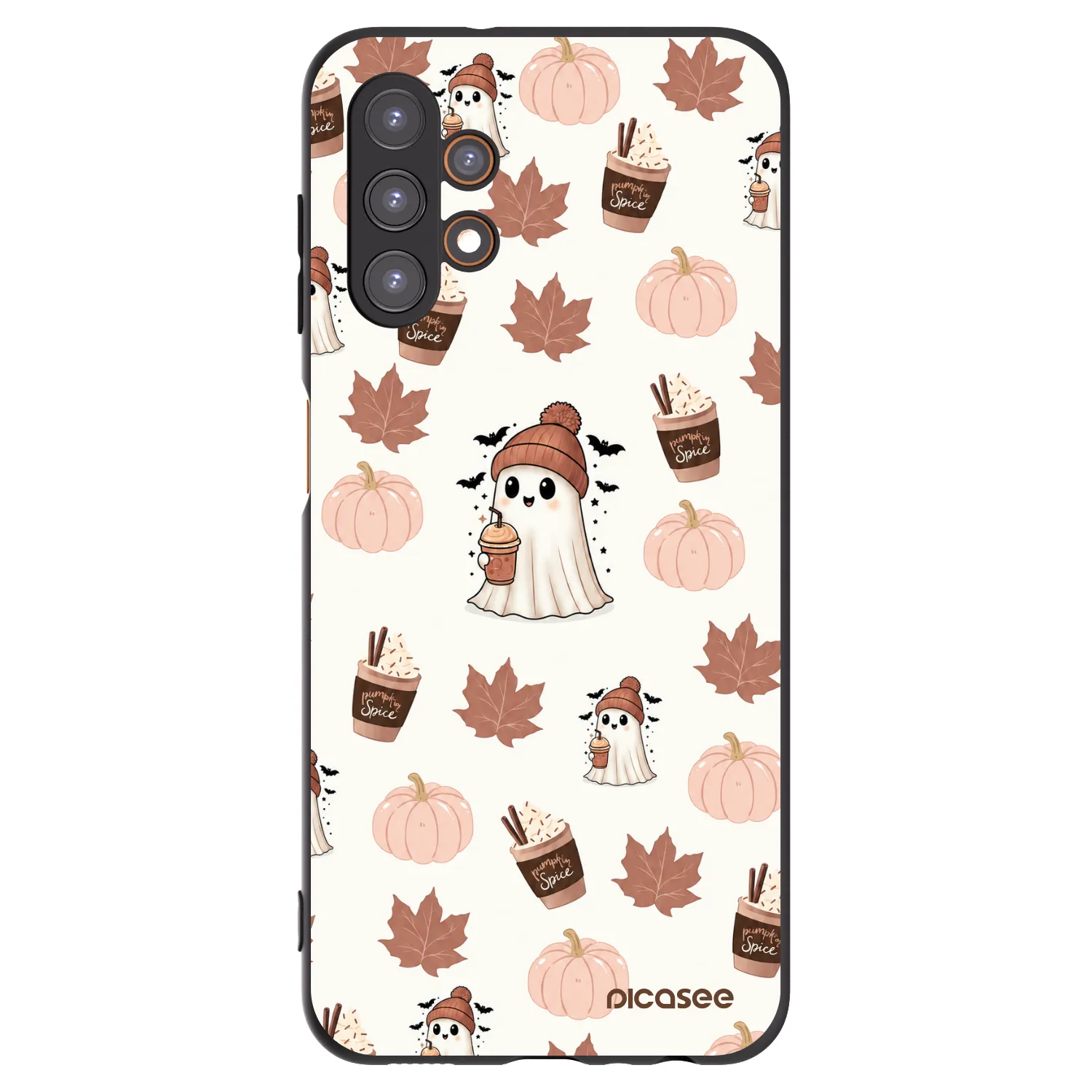 Picasee Μαύρη θήκη σιλικόνης για Samsung Galaxy A13 4G A135 - Pumpkin spice