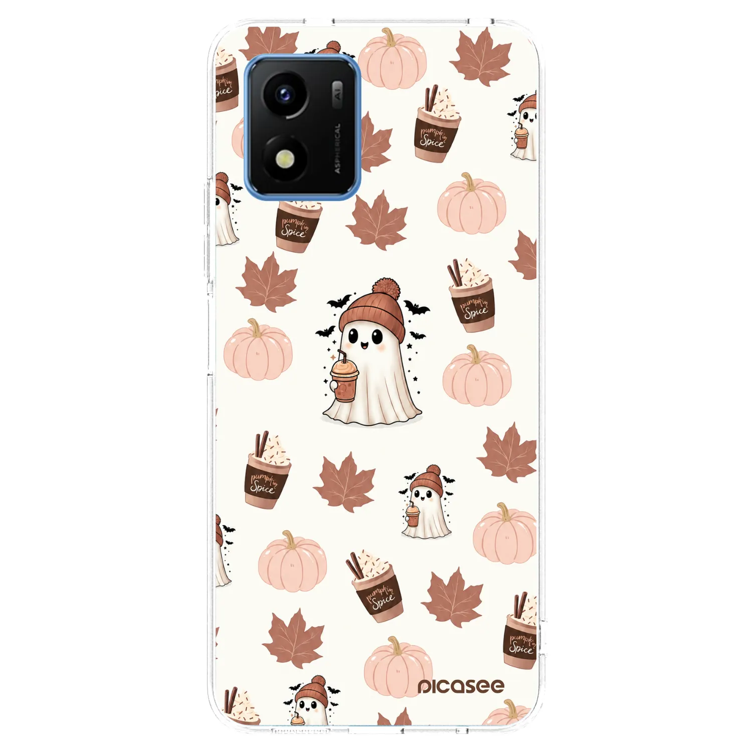 Picasee διαφανής θήκη σιλικόνης Vivo Y01 - Pumpkin spice