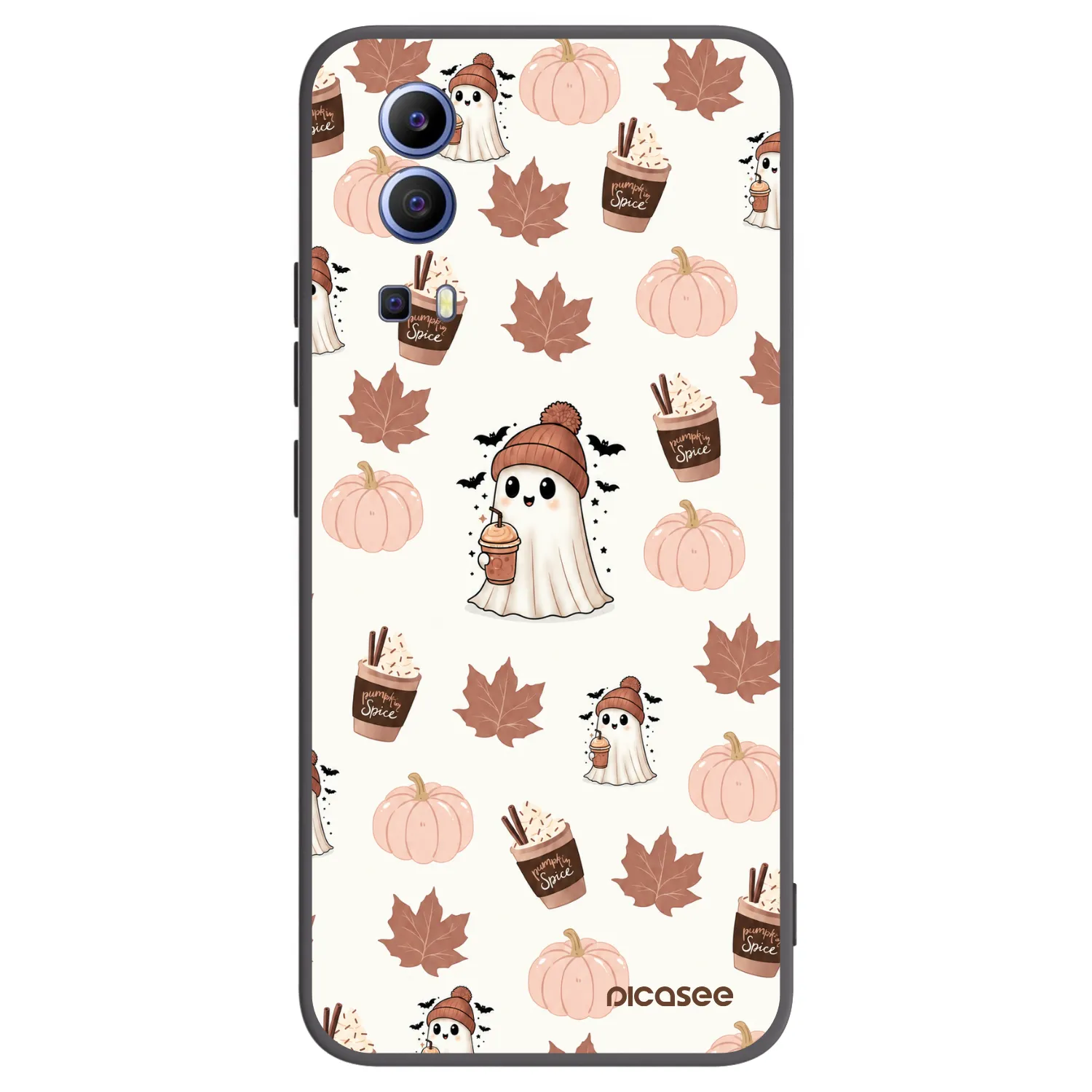 Picasee Μαύρη θήκη σιλικόνης για Vivo Y52 5G - Pumpkin spice