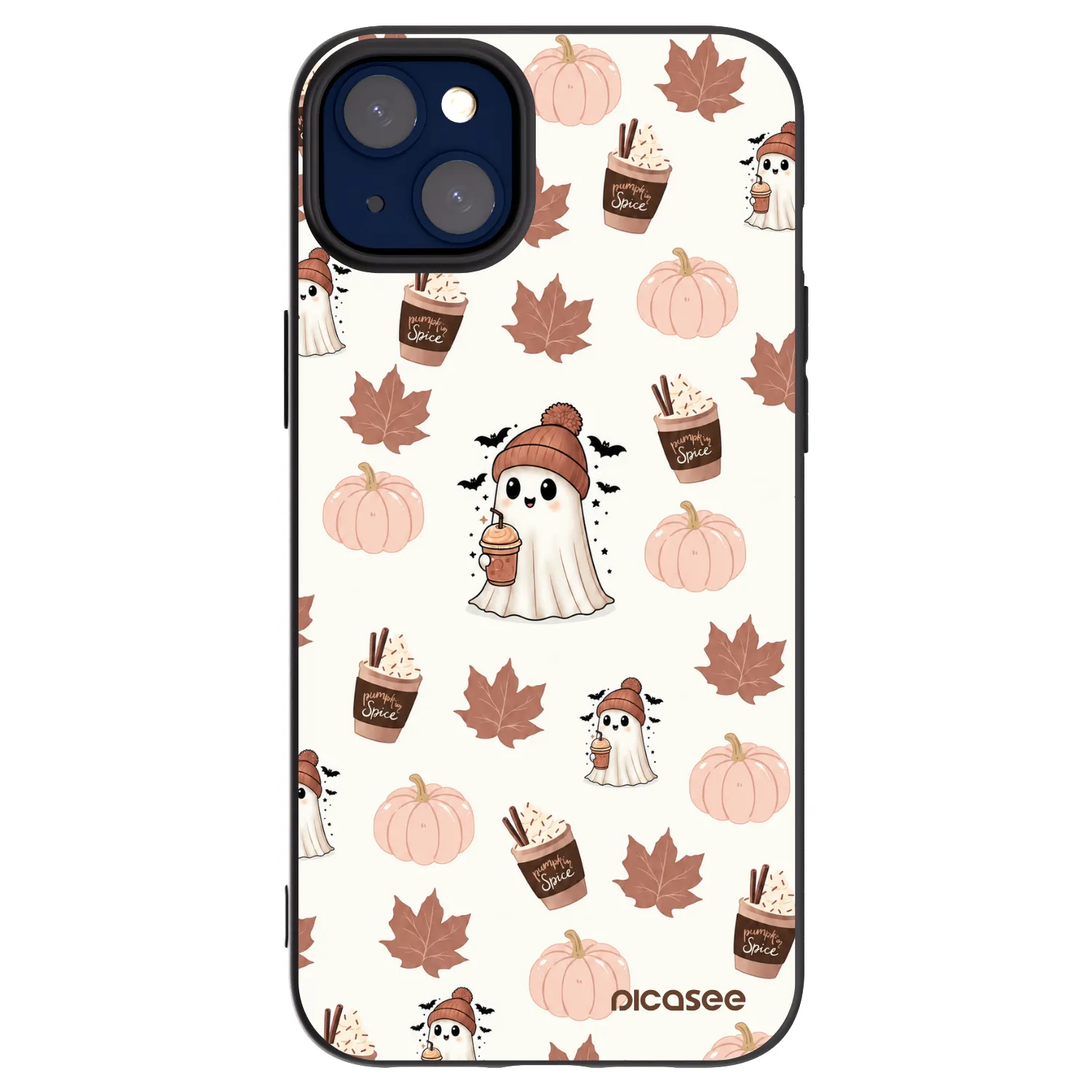 Picasee Μαύρη θήκη σιλικόνης για Apple iPhone 14 Plus - Pumpkin spice