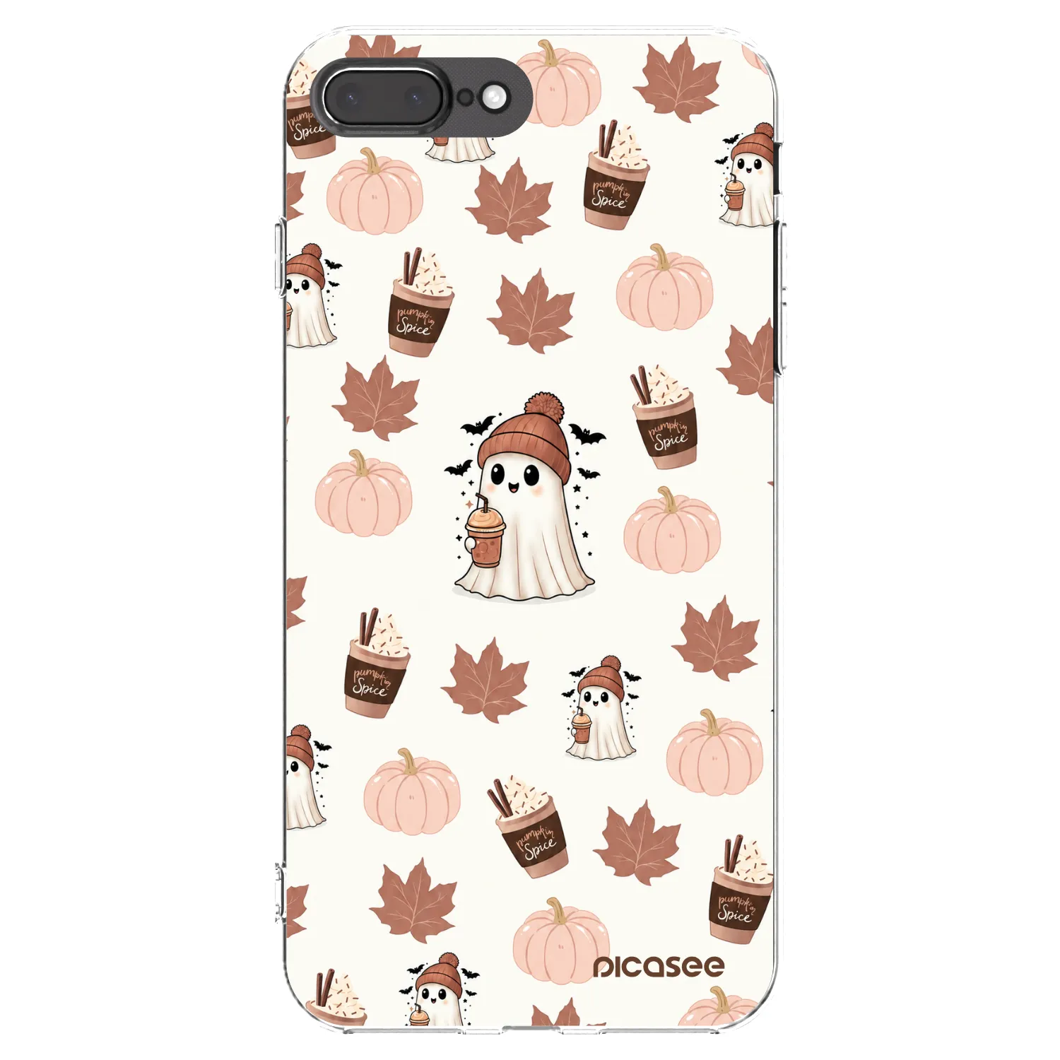 Picasee διαφανής θήκη σιλικόνης Apple iPhone 8 Plus - Pumpkin spice