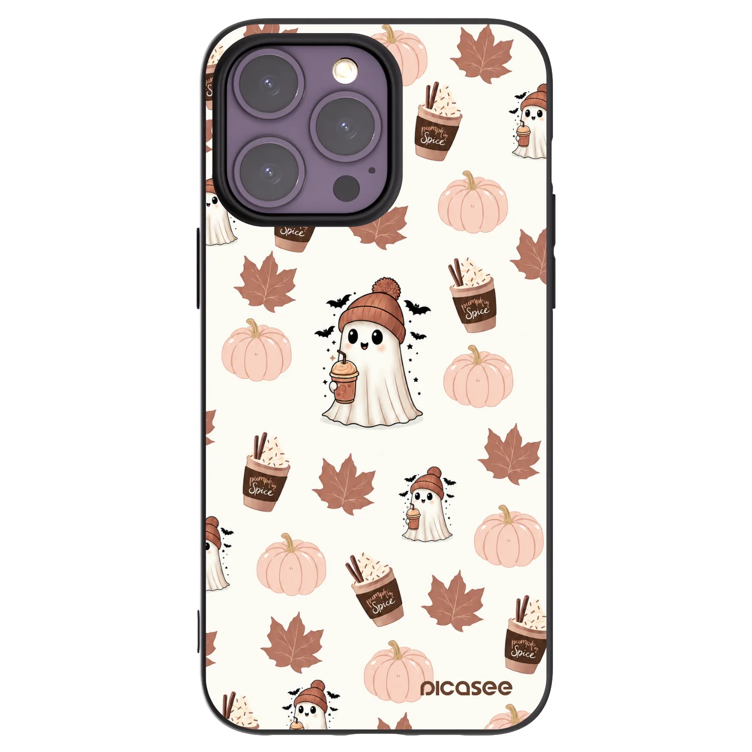 Picasee Μαύρη θήκη σιλικόνης για Apple iPhone 14 Pro Max - Pumpkin spice