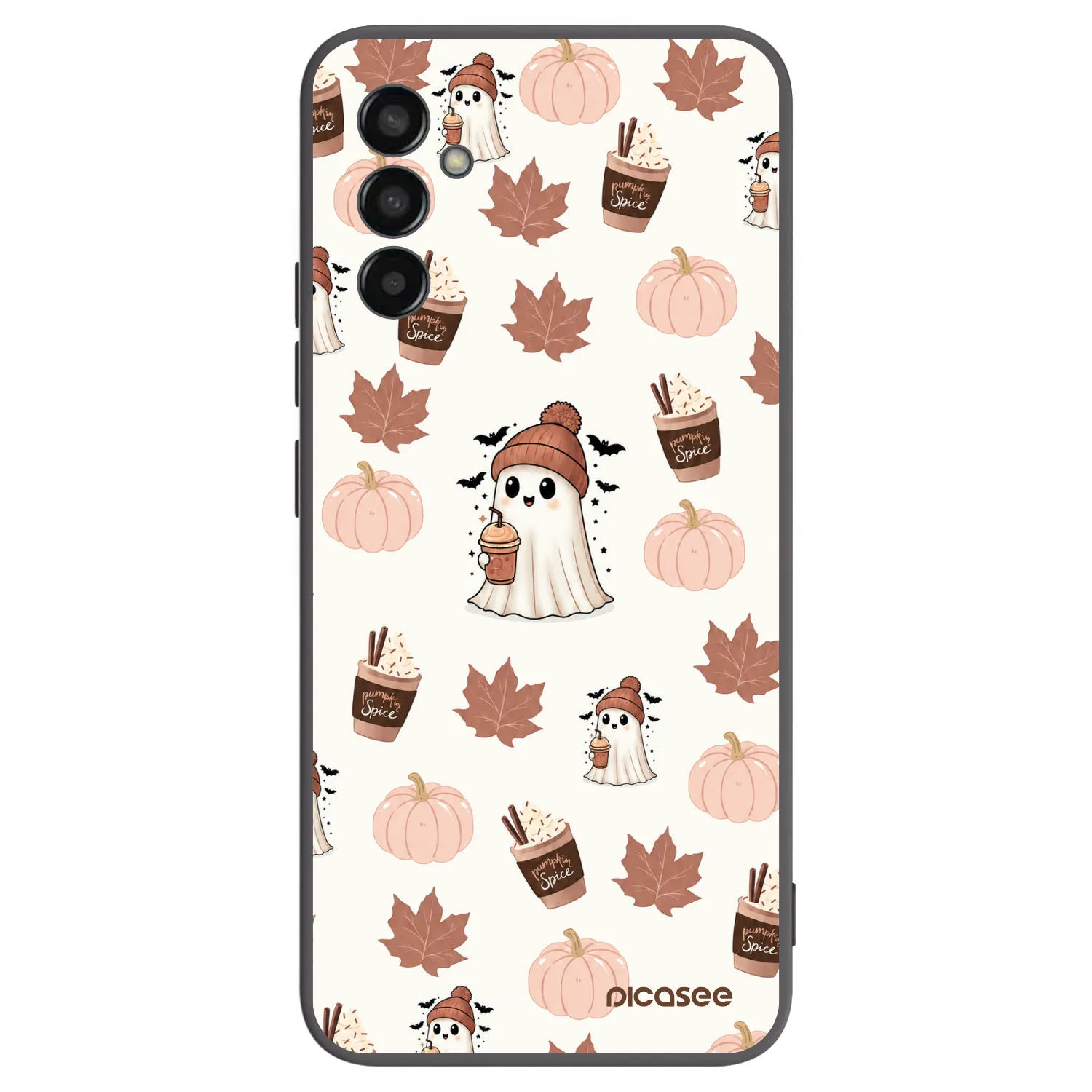 Picasee Μαύρη θήκη σιλικόνης για Samsung Galaxy M13 M135F - Pumpkin spice