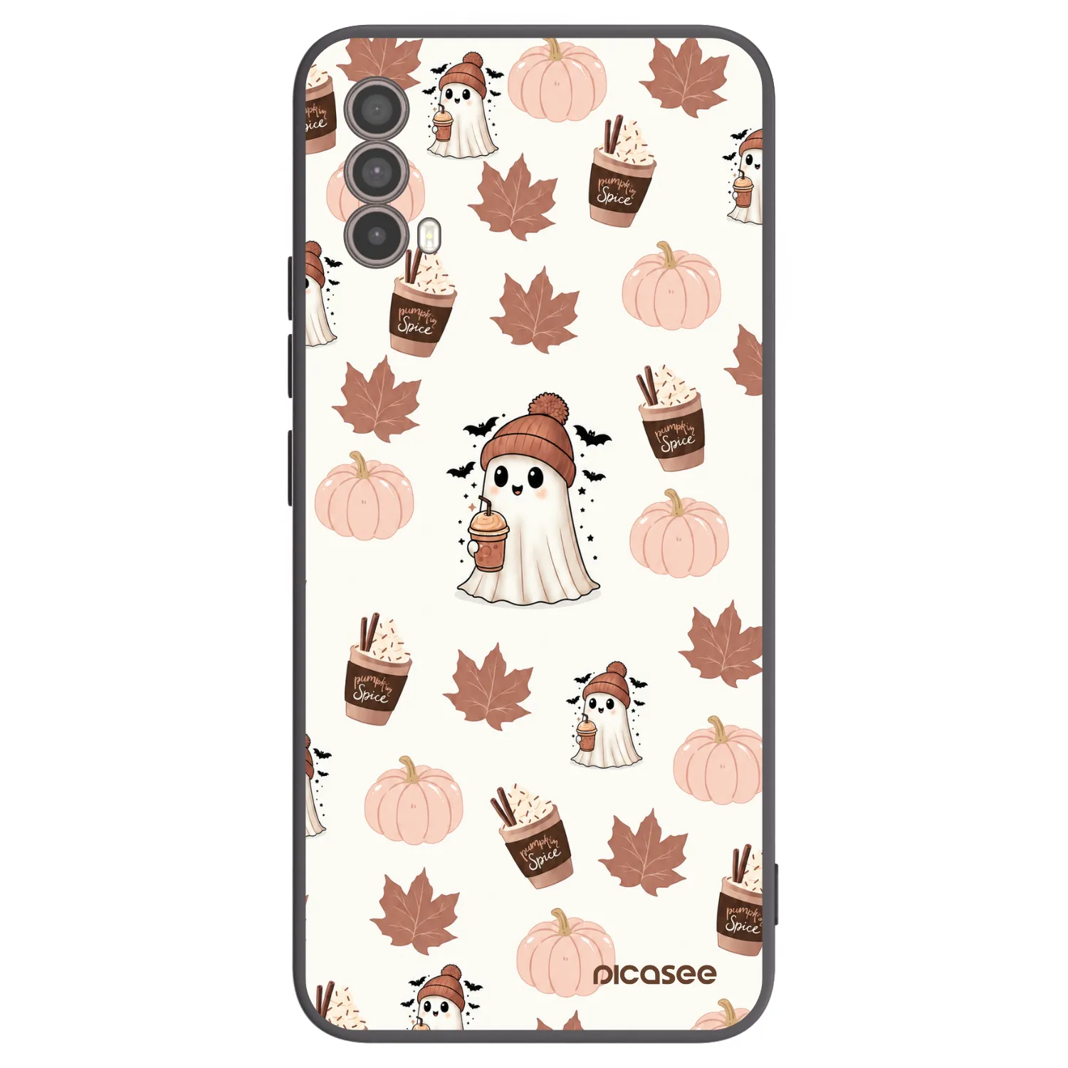 Picasee Μαύρη θήκη σιλικόνης για Motorola Moto E40 - Pumpkin spice