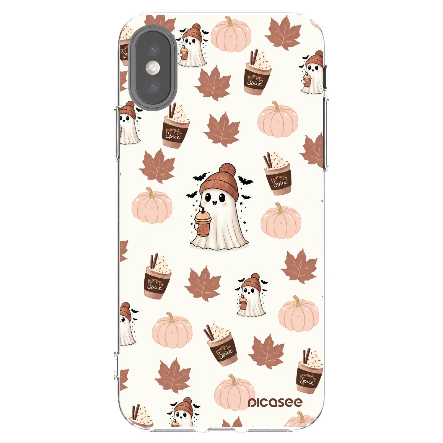 Picasee διαφανής θήκη σιλικόνης Apple iPhone X/XS - Pumpkin spice