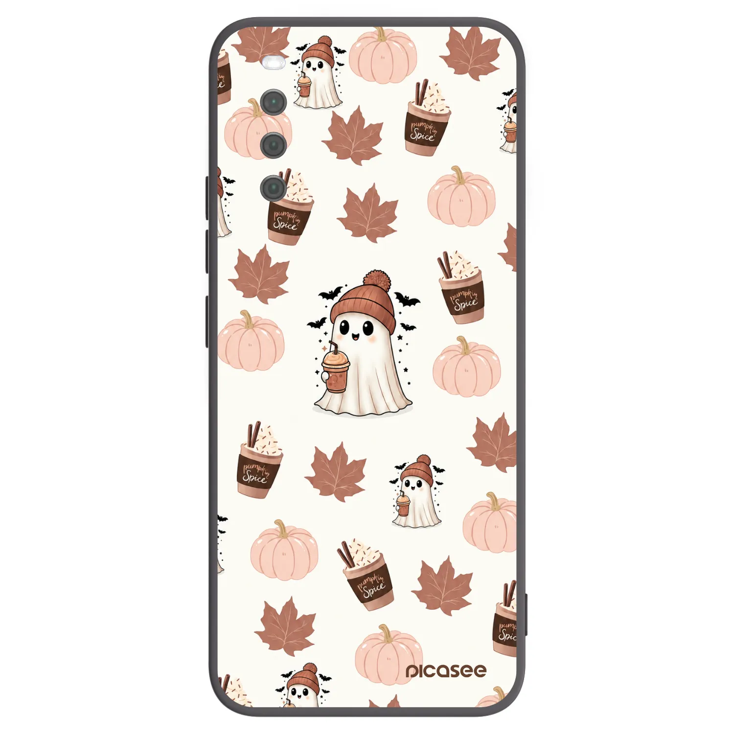Picasee Μαύρη θήκη σιλικόνης για Sony Xperia 10 III - Pumpkin spice