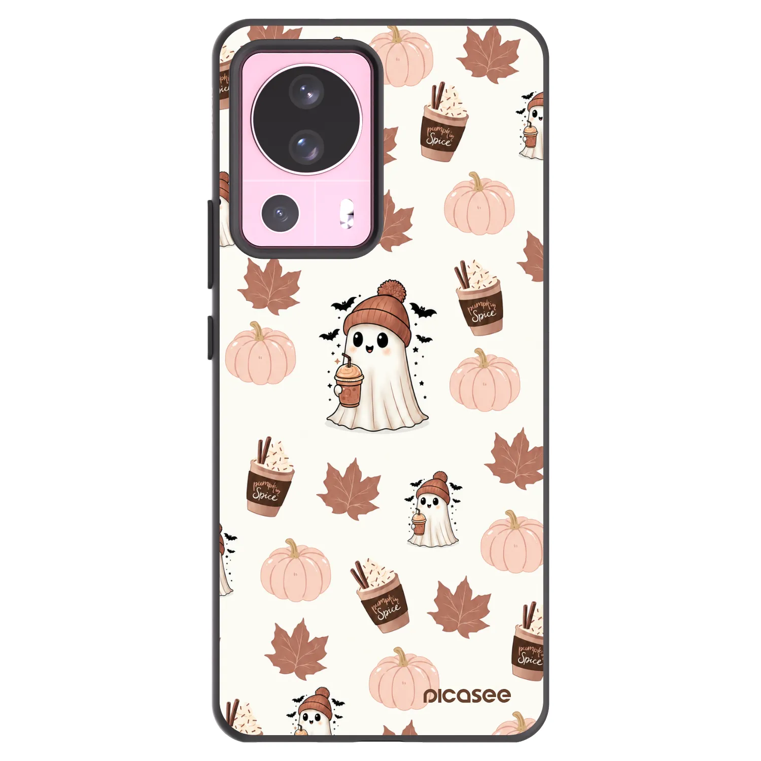 Picasee Μαύρη θήκη σιλικόνης για Xiaomi 13 Lite - Pumpkin spice