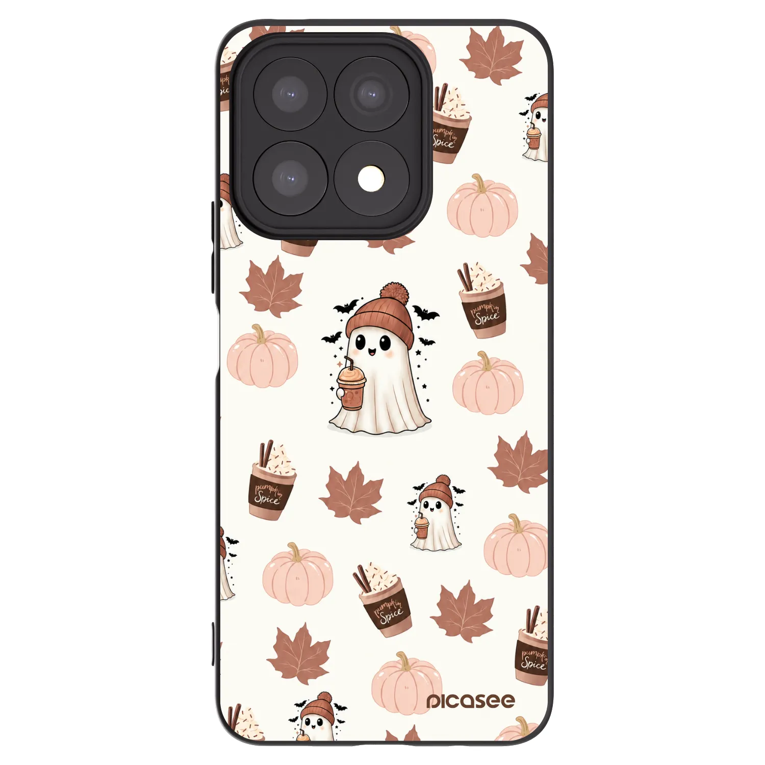 Picasee Μαύρη θήκη σιλικόνης για Honor X8a - Pumpkin spice